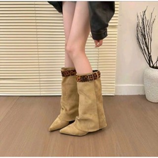  Bốt Nữ Da Lộn Mũi Nhọn Ống Đứng JABEL hàng QCCC  FULL BOX  HOTTREND 2025 ! 