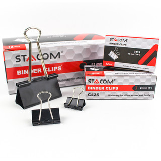 Kẹp Bướm Đen, kích thước 19mm, hộp 12 cái - cao cấp | Stacom C419