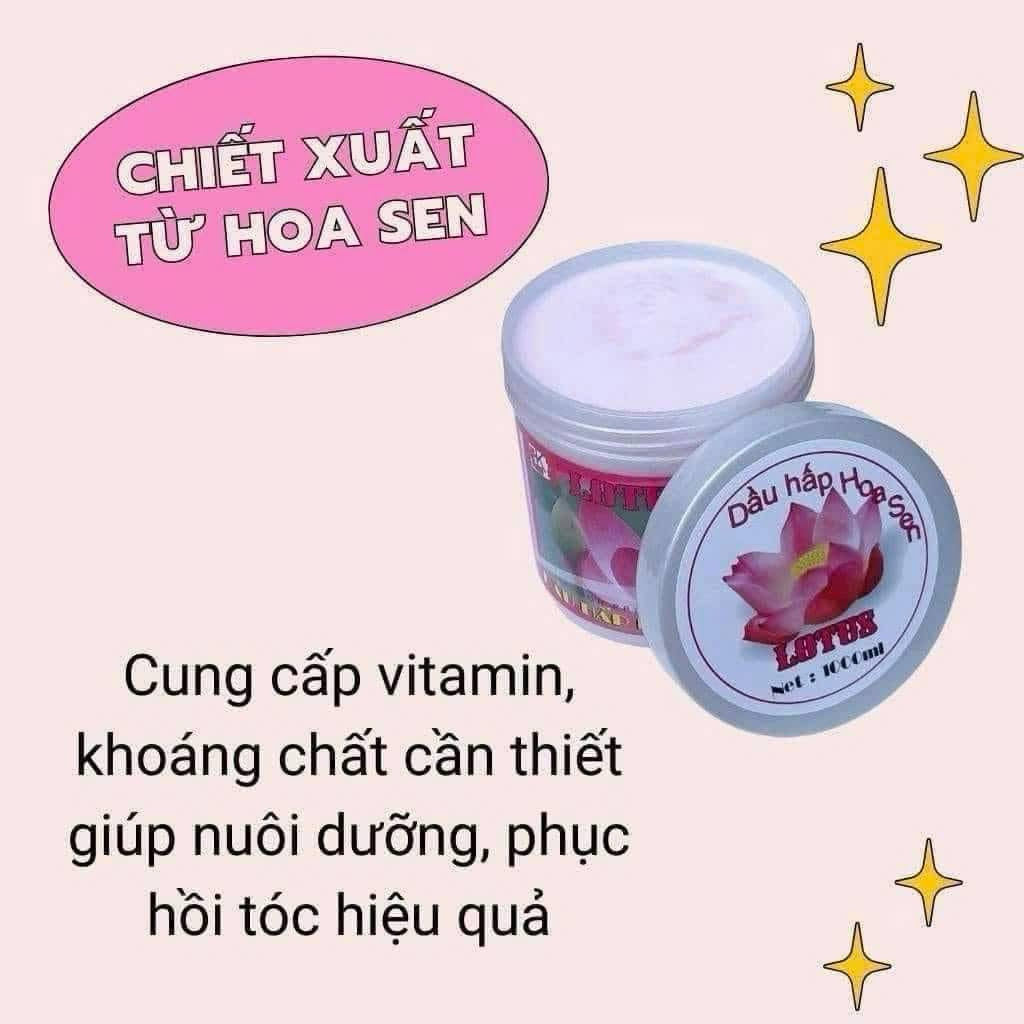 Kem Ủ Tóc Hoa Sen LK Hấp Dầu Hoa Sen 1000ml