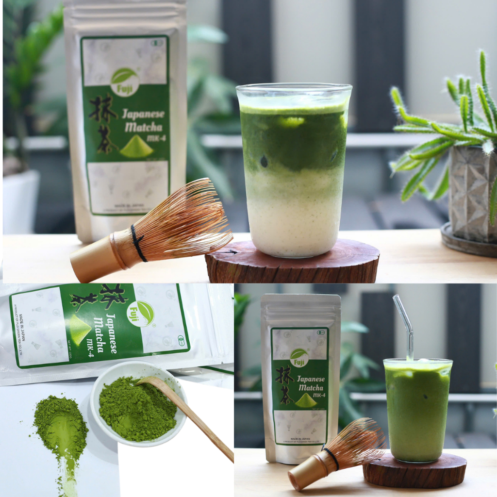 Bột matcha Fuji MK4 gói chiết dùng thử 20gr - 50gr - 100gr vị đậm đà nutty béo bùi hậu vị ngọt