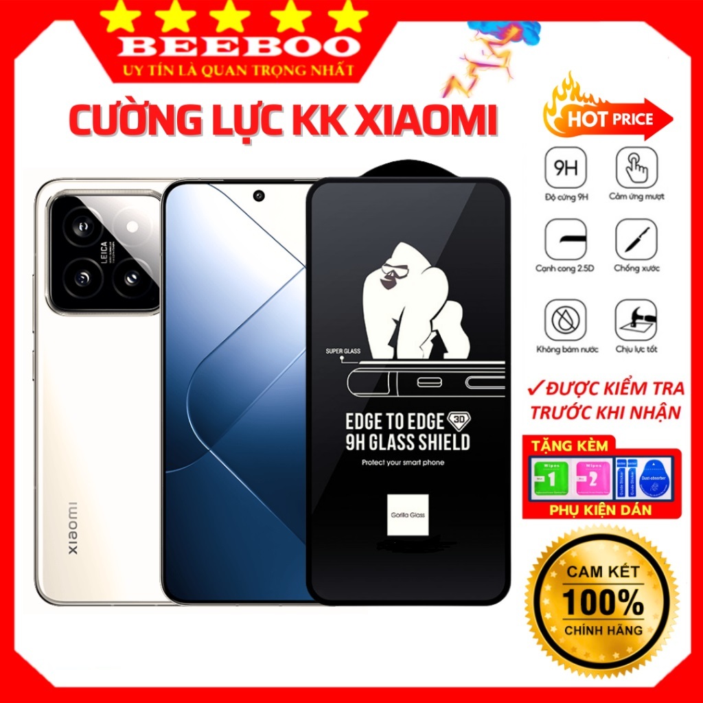 Kính cường lực Xiaomi 14T 14T Pro 15C 14C 15 A5 C65 F3 F4 F5 X3 X4 X6 M3 M4 M6 Pro GT K30 13T Pro 12