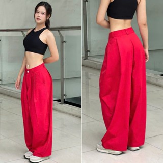   Bản Long - Dáng Cao  Gladimax Quần ống cong dáng rộng LY177 Nhún ly trước sau cá tính  Kaki Dày Dặn Sóng Giặt Máy 