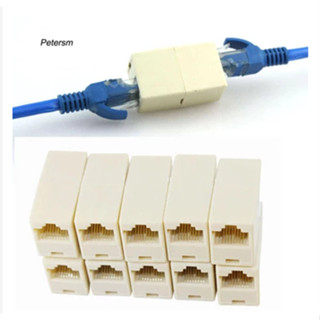   Combo 10 cái  đầu nối dây mạng 1-1 loại trắng sữa nối hạt mạng 