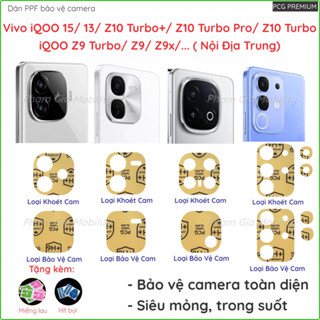   Mua 1 tặng 1  Dán cường lực camera Vivo iQOO 15 13  Z10 Z10x Z9 Z9x Turbo Pro Turbo Plus  Nội địa Trung  loại nano PPF 