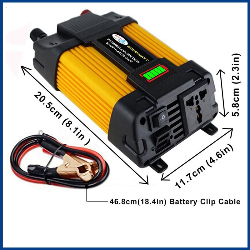 Kích điện 12v 220v 4000w,bộ chuyển đổi điện 12v sang 220v,inverter 12v to 220v,biến điện 12v ra 220v