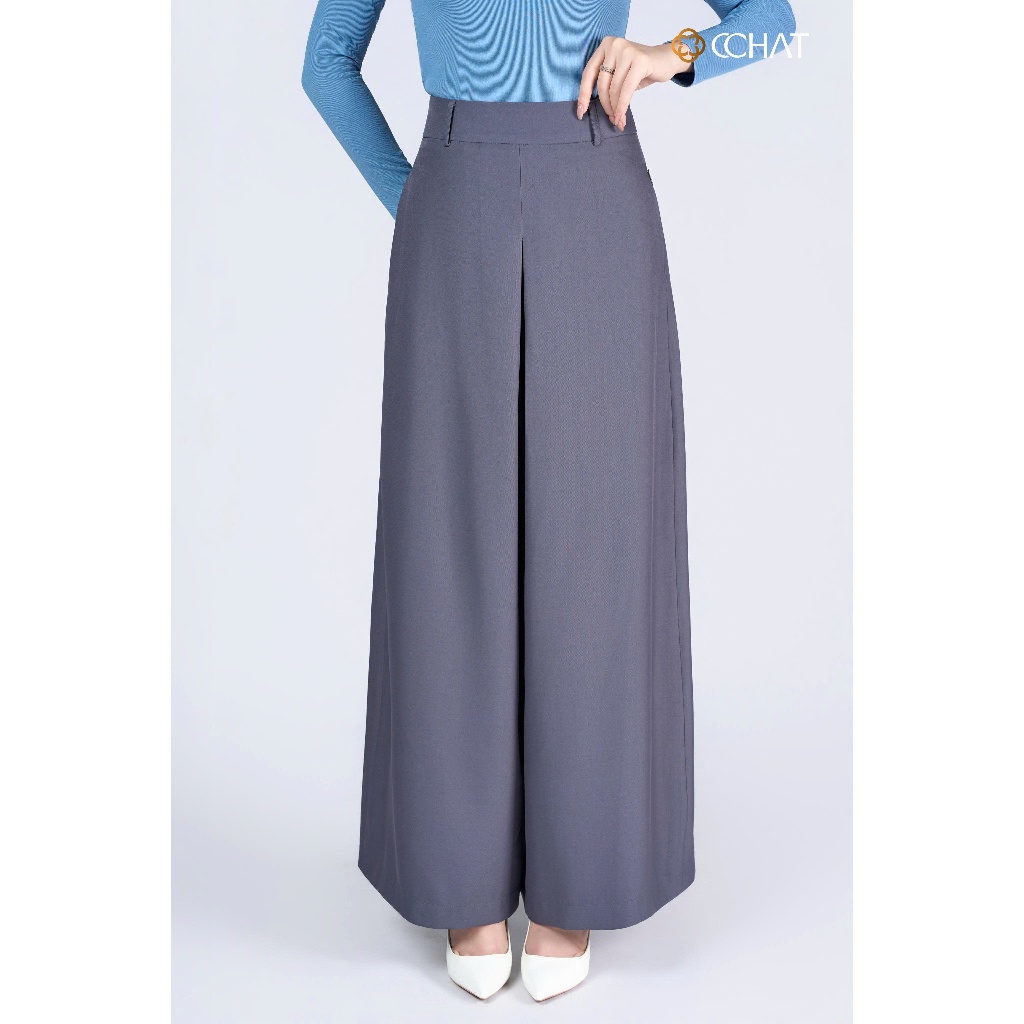 Quần Ống Rộng 𝐂𝐂𝐇𝐀𝐓 Dáng Suông Giả Váy Hoa Lilies Chất Liệu Mango Cao Cấp 15QDE5001ST | BigBuy360 - bigbuy360.vn