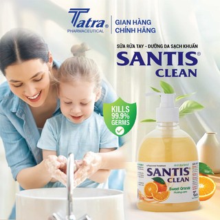 [Chai 500ml] Sữa rửa tay Santis Clean [Hương Cam] Tatra