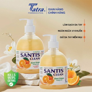 [Chai 500ml] Sữa rửa tay Santis Clean [Hương Cam] Tatra