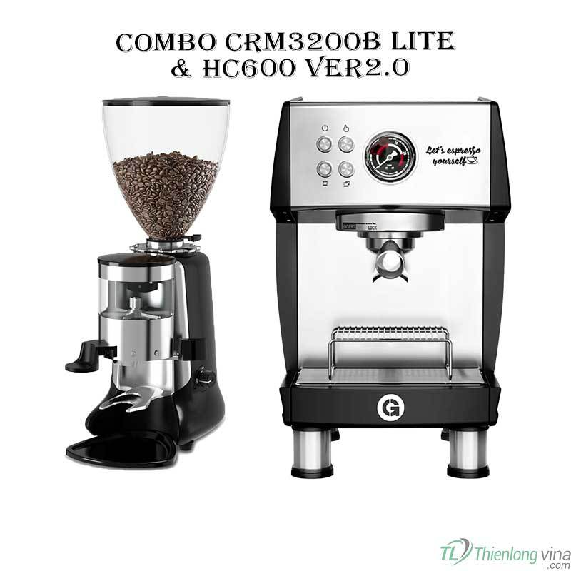 [CHÍNH HÃNG] Combo máy pha cà phê Gemilai CRM3200B Lite và máy xay LD020, LD021, HC600 ver2, LD900N 