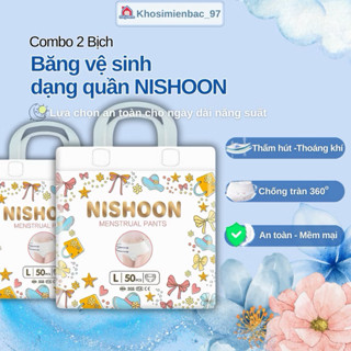    CÓ CHE TÊN   50 BĂNG VỆ SINH QUẦN NISHOON FREESIZE TỪ 35KG-85kg MẶC THOẢI MÁI 