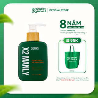  Dung Dịch Vệ Sinh Nam Cỏ Cây Hoa Lá X2 Manly - Làm Sạch Vùng Kín Nhẹ Nhàng 150g 