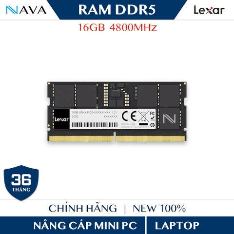 RAM 16GB LEXAR DDR5 Sodimm 4800MT/s BH 36 tháng chính hãng VN dùng cho Mini PC, Laptop Nâng Cấp