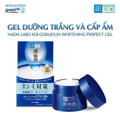 [KOL] Gel hỗ trợ dưỡng sáng da, cấp ẩm Hada Labo Koi-Gokujyun Whitening Perfect Gel 100g