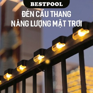 Đèn led năng lượng mặt trời sân vườn gắn bậc cầu thang lan can hàng rào ban công bể cá đèn led trang trí ngoài trời