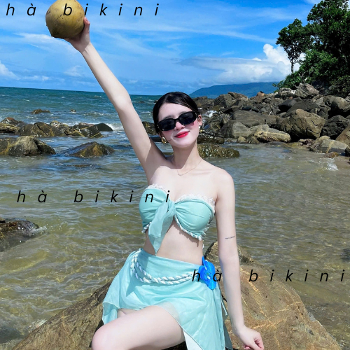 [ BKN 997 ] Bikini đồ bơi set thiết kế cao cấp đính HOA NGỌC LAN quyến rũ sang trọng HÀ BIKINI | BigBuy360 - bigbuy360.vn