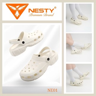   NESTY NE01  - Dép Sục Nam Nữ Nesty NE01  Tặng 10 Charm Gắn Dép  Đế Cao 3–4cm Êm Chân Thoáng Khí Chống Trượt 
