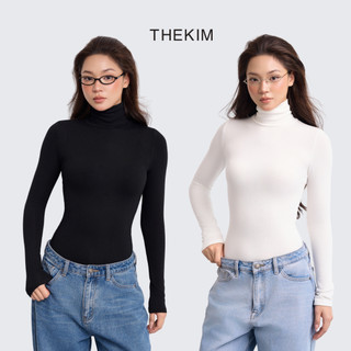  THEKIM COMBO 2 Áo thun giữ nhiệt cổ lọ dài tay nhiều màu  chất thun tăm lót lông cổ cao tay dài  AD132 TĂM LÔNG 