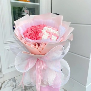  Bó Hoa Lớn 50 Bông Hoa Hồng Sáp Thơm Cao cấp Bó kiểu dáng dài Hàn Quốc Tặng Người yêu bạn gái hoa sự kiện 