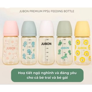 [⚡️ Flash sale] Bình sữa chính hãng JUBON nhựa PPSU cao cấp 170ml & 270ml - núm ti siêu mềm, an toàn cho bé