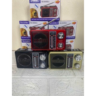 LOA ĐÀI ĐA NĂNG FM DÒ SÓNG TỰU ĐỘNG,BLUETOOTH,USB,THẺ NHỚ,GHI ÂM,PIN SẠC XB-895REC.BẢO HÀNH 3 THÁNG