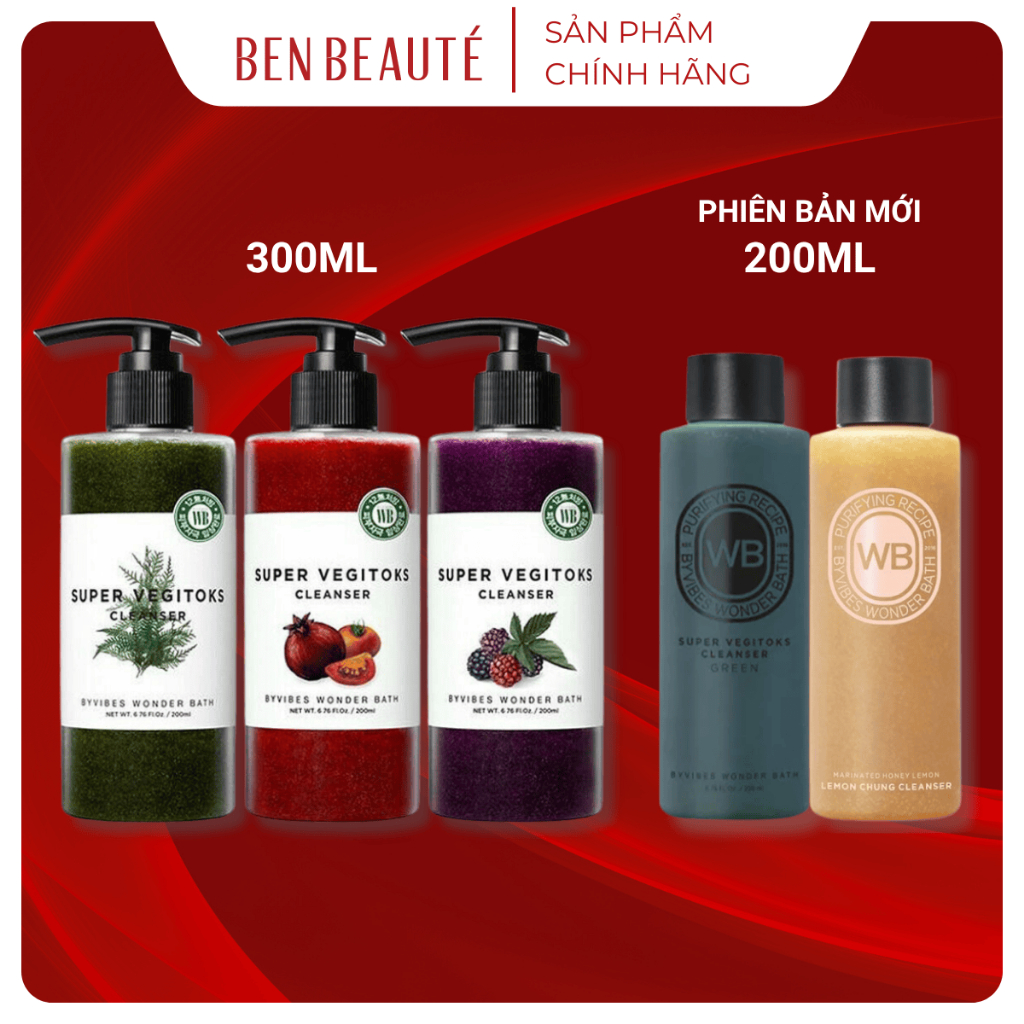 Sữa Rửa Mặt Byvibes Wonder Bath Super Vegitoks Cleanser
