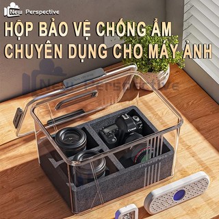  Hộp chống ẩm máy ảnh chuyên dụng cho DSLR Mirrorlessi Bridge Compact 6in1-Hộp đệm chống sốc ẩm kế hộp hút ẩm 