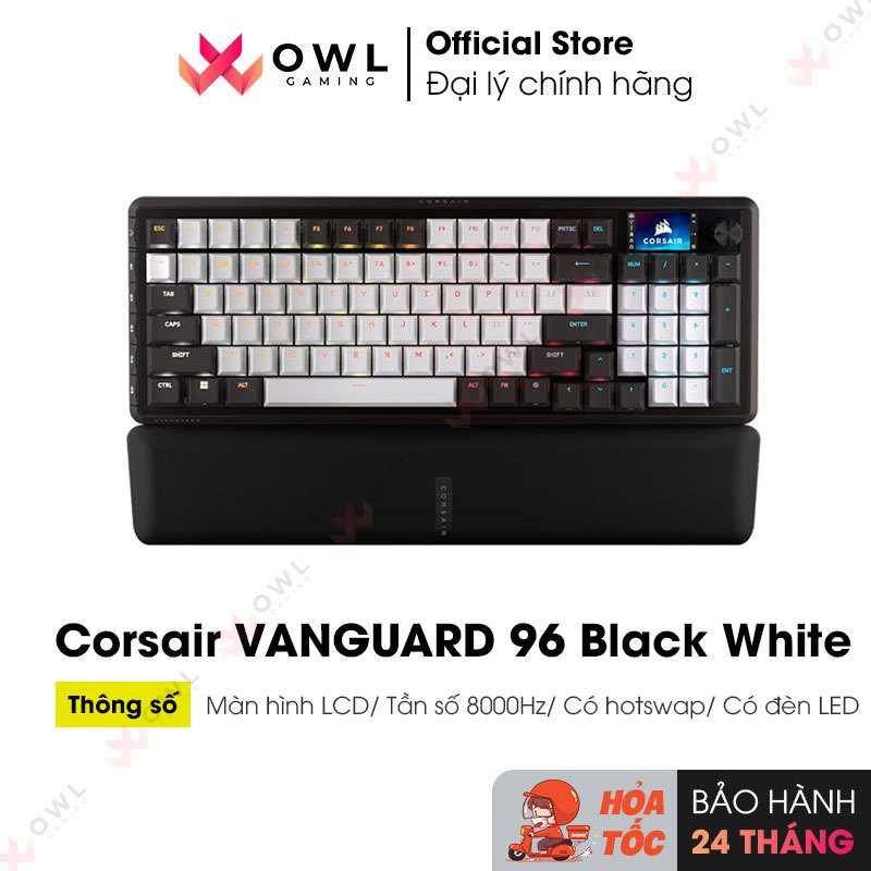 Bàn phím Corsair VANGUARD 96 Black White (hàng chính hãng)