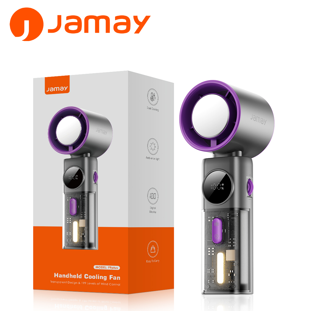 JAMAY Quạt làm mát tuabin cầm tay di động	 199 tốc độ gió	không ồn làm mát	màn hình LED	Bảo Hành 12 Tháng F9PLUS | BigBuy360 - bigbuy360.vn