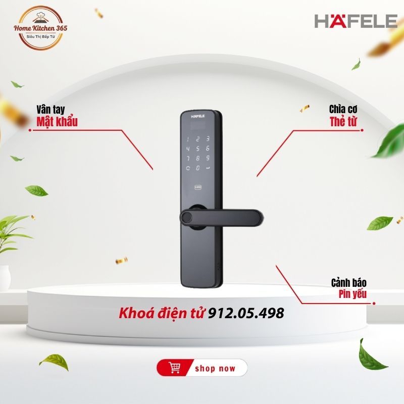 Khóa Điện Tử Hafele DL7100 912.05.498 | Khóa vân tay, mật khẩu cao cấp Hafele