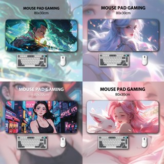  Lót Chuột Cỡ Lớn 80x30cm Dày 4mm Lót Chuột Gaming Bo Viền Chống Trơn Trượt Pad Chuột Bảo Vệ Cổ Tay 