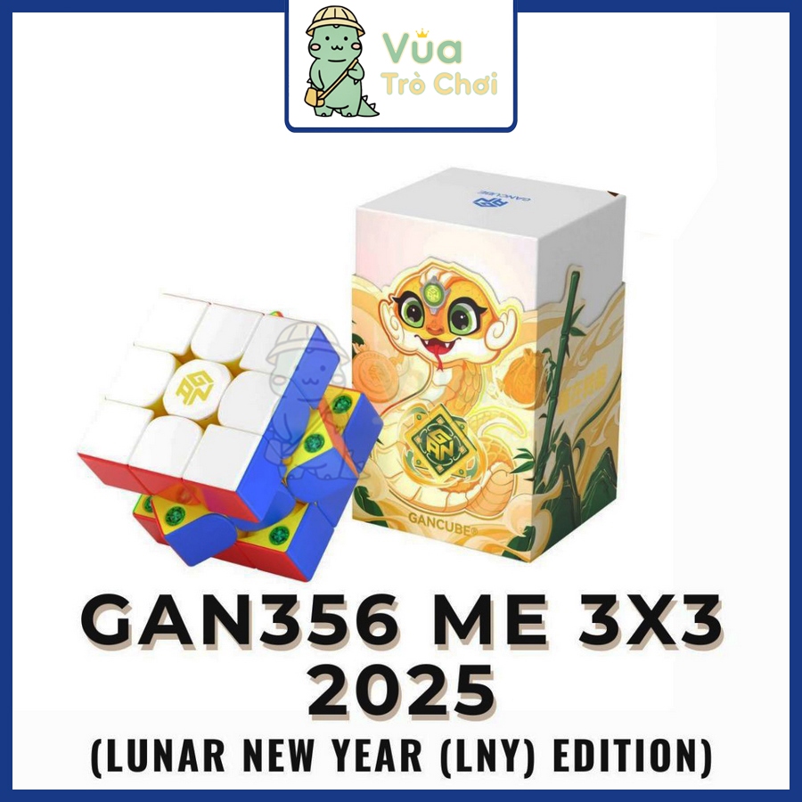 [Limited] Rubik Gan 356 ME 3x3 Gan 356M E Màu Vàng Lục Bản Giới Hạn Năm Rắn 2025 Đồ Chơi Trí Tuệ