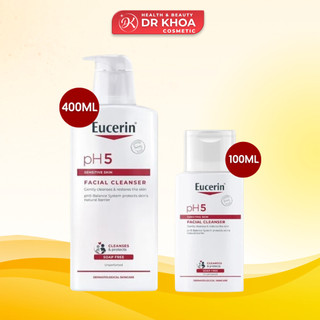  Sữa Rửa Mặt Eucerin pH5 Facial Cleanser Cho Da Nhạy Cảm 100ml 400ml DR KHOA 