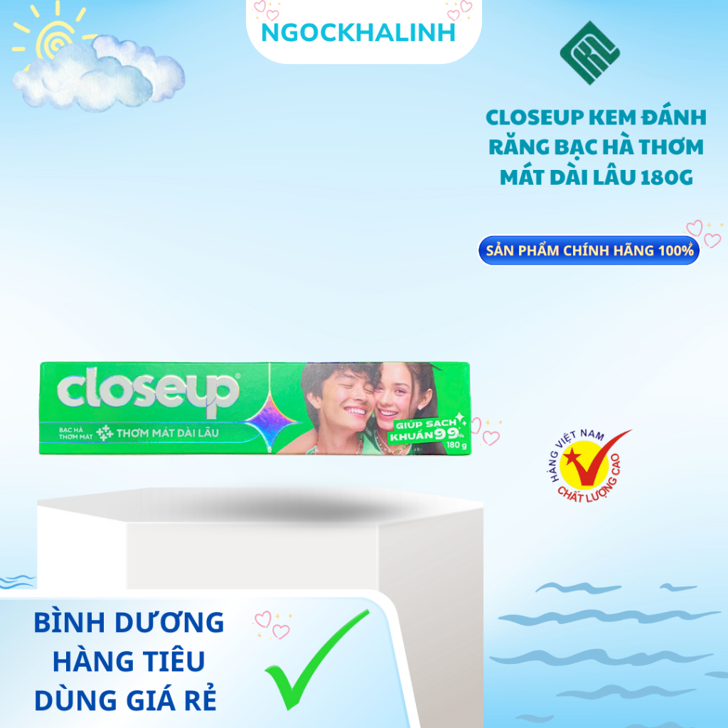 Kem đánh răng Closeup Bạc Hà tuýp 180g