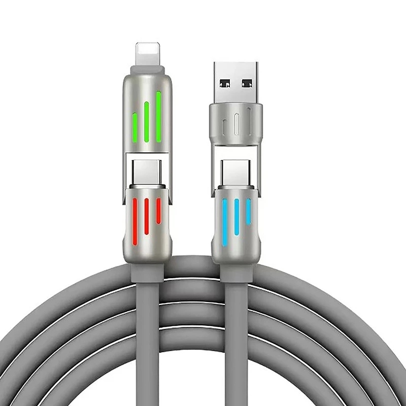 Cáp Sạc Nhanh 65W 4 Trong 1, Dây Sạc Nhanh Đa Năng 4IN1 65W, Dây Sạc 4 Trong 1 Sạc Nhanh 65W, Cáp Sạ
