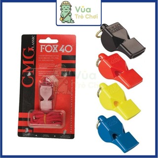 [Fox 40] Còi Trọng Tài Nhựa Có Dây Đeo Còi Thổi To Vang Phụ Kiện Thể Thao Bóng Đá Đồ Chơi Fox40