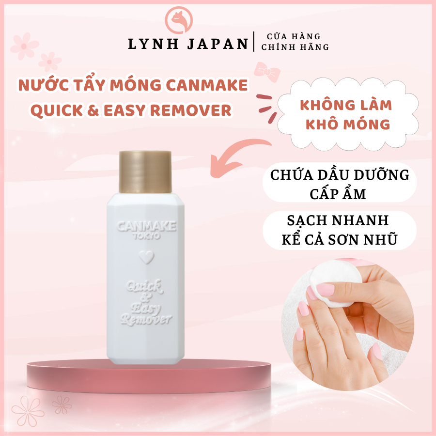 Nước tẩy móng Canmake Quick Easy Remover Nhật Bản 100ml