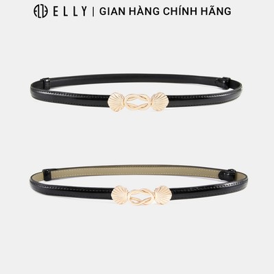 Thắt lưng nữ ELLY ED11 khóa đan gài da bò Italy cao cấp dây nịt nữ thời trang chính hãng