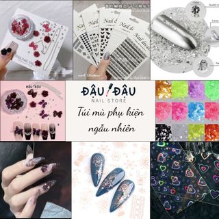 Túi mù phụ kiện, túi charm, sticker, dụng cụ làm móng ngẫu nhiên