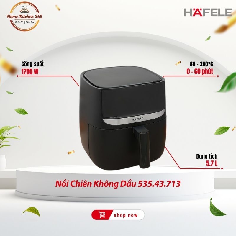 Nồi Chiên Không Dầu Hafele HS-AF502B 535.43.713 | Nồi chiên không dầu cao cấp Hafele