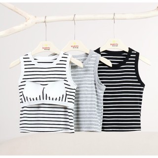  Áo ba lỗ nữ có đệm ngực vải Cotton tự nhiên mềm mại thoáng mát áo 3 lỗ hai dây có mút ngực mặc nhà tập gym mã VAA0538 