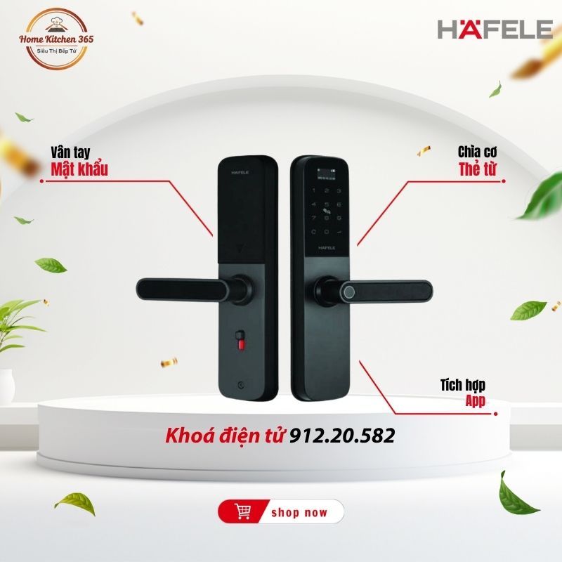 Khóa Vân Tay Hafele DL6100 912.20.582 | Khóa điện tử cao cấp Hafele