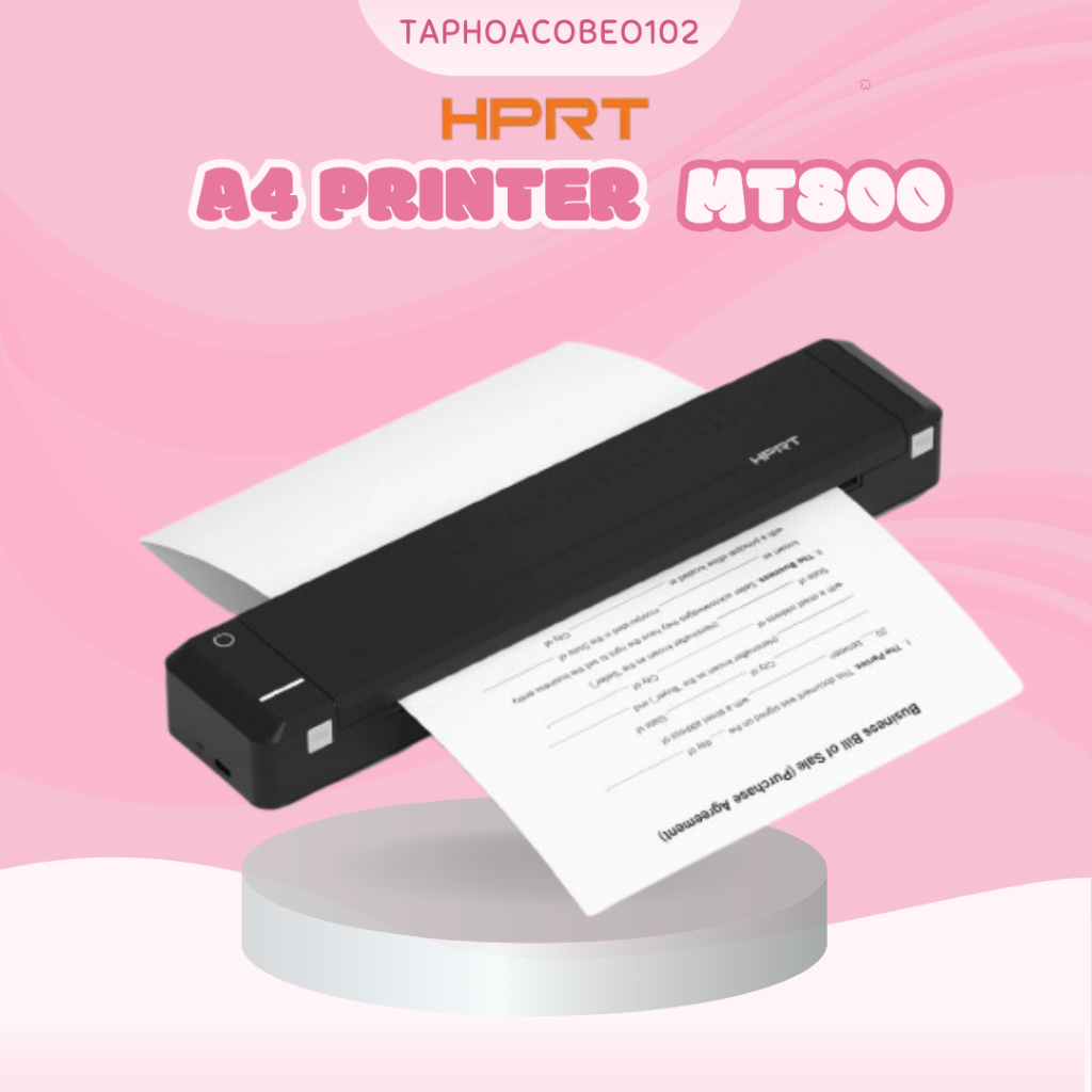 Máy In A4 Không Mực Hprt MT800 Chính Hãng, In Nhiệt, Nhỏ Gọn, Dùng Pin Sạc Tiện Lợi, Bảo Hành 1 Năm