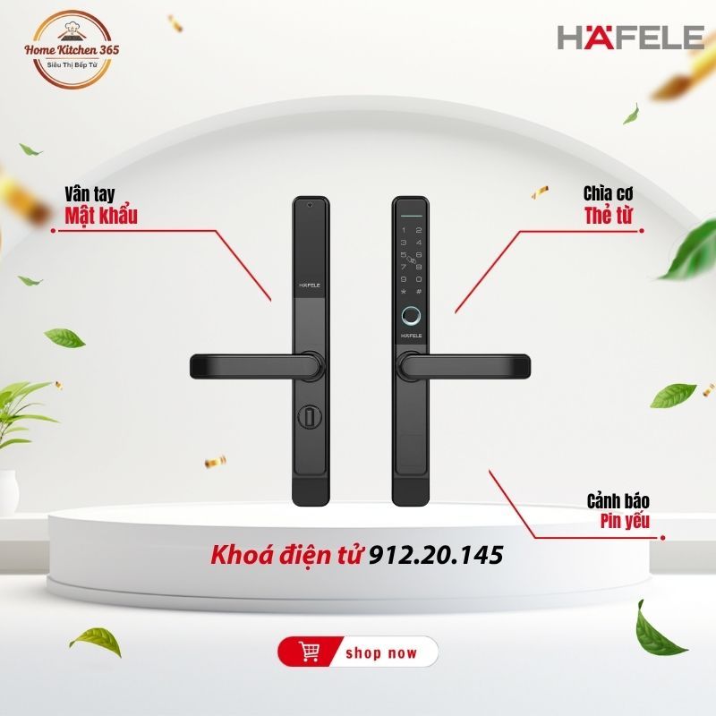 Khóa Vân Tay Hafele DL6600 912.20.145 | Khóa điện tử cao cấp Hafele