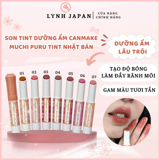   ĐỦ MÀU  Son tint dưỡng ẩm giữ màu Canmake Muchi Puru Tint Nhật Bản 