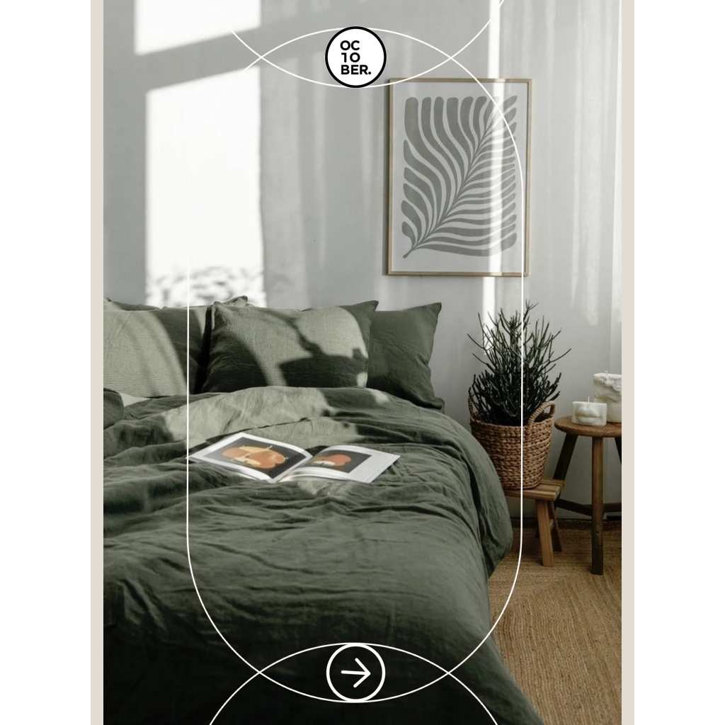 Vỏ Chăn Lồng được Ruột Cotton Organic OCTOBER BEDDING size 200x220 Thấm hút tốt Thoáng mát Cao Cấp M