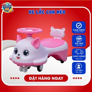  Xe lắc chòi chân hình CON MÈO có nhạc đèn sinh động cho bé yêu 