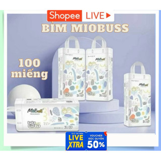 [Rẻ Vô Địch]Combo 100 miếng Bỉm quần trẻ em Miobuss L/XL/2XL/3XL/4Xl mềm mại, thấm tốt, chống hăm