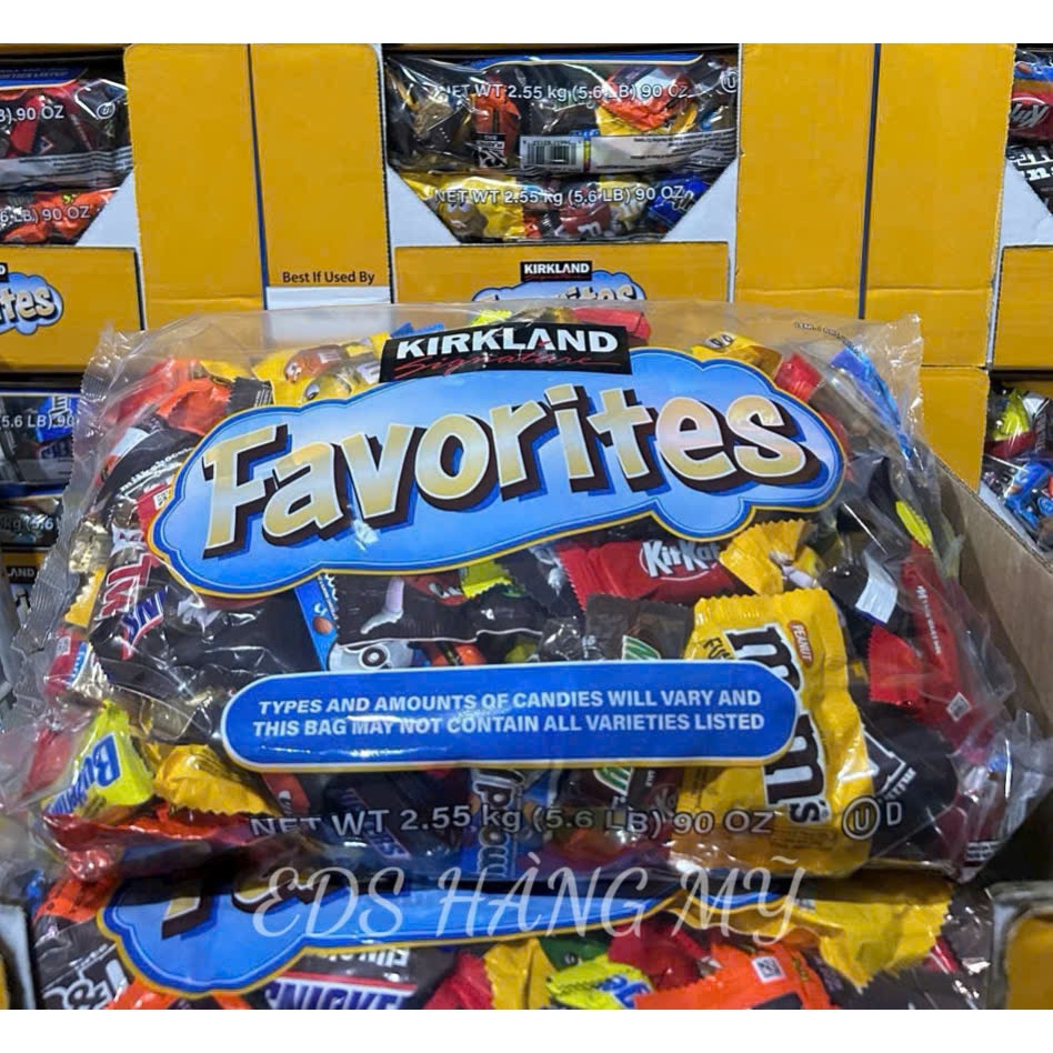Kẹo Chocolate Hỗn Hợp 2027 Kirkland Favorites 2.55kg - EDS Hàng Mỹ