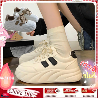 [MỚI - FULLBOX] Giày Thể Thao Nữ NUICUN Đế Bằng Cao 4cm nhẹ thoáng khí Buộc Dây Thời trang hot.