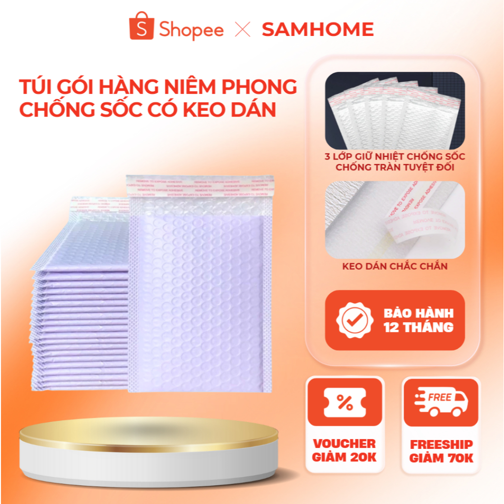 [set50]Túi Gói Hàng Niêm Phong ShineYe Túi Bóng Khí Chống Sốc Chống Nước Túi Chống Sốc Giá Rẻ Đủ Size
